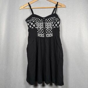 Express Mini Dress Boho Y2K Goth Dark Fairy Ikat Print Black White